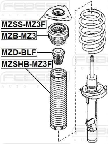 SAFEBEST Амортизатор подвески, арт. MZDBLF #1