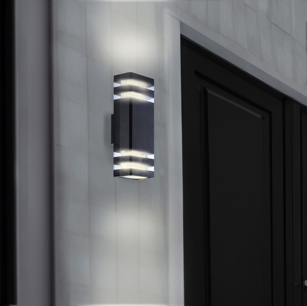 Светильник Smartbuy фасадный настенный уличный под лампу E27*2, IP65 (SBL-WLBK5-2E27), черный  #1
