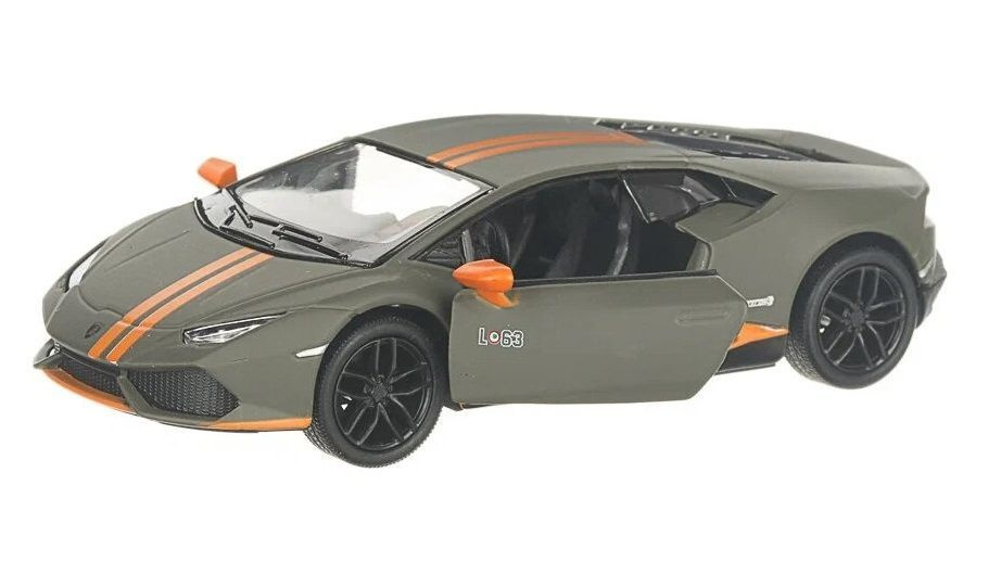 Машинка металлическая Kinsmart Lamborghini Huracan LP 610-4 AVIO. Болотная. 1/36. В Коробке. инерционная, #1