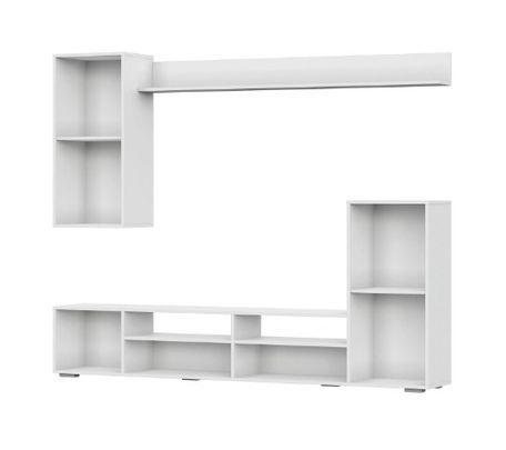 Стенка NN мебель для гостиной МГС 4, белый, белый глянец #1
