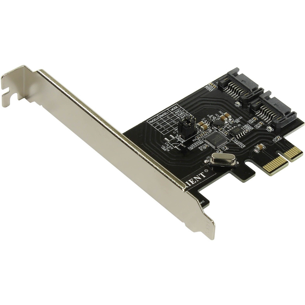 Контроллер PCIe x1 v2.0 Asmedia ASM1061R 2 x SATA, SATA 3.0 6Gb/s RAID (ORIENT A1061RAID) #1