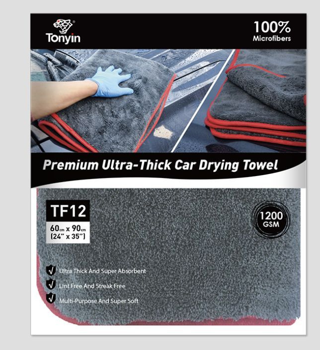 TF12 Автополотенце для мойки и сушки 60*90 CORAL VELVET CLEANING & DRYING TOWEL TONYIN  #1