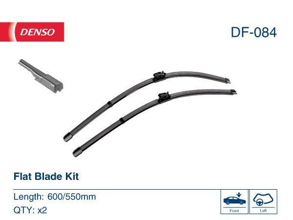 DENSO Комплект бескаркасных щеток стеклоочистителя, арт. DF-084, 60 см + 55 см  #1