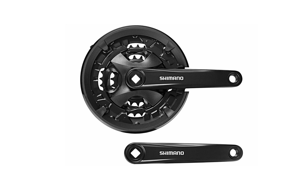 Система Shimano Altus, FC-MT101, 40/30/22T, 3x9 скоростей, 170мм, квадрат, с защитой, черный  #1