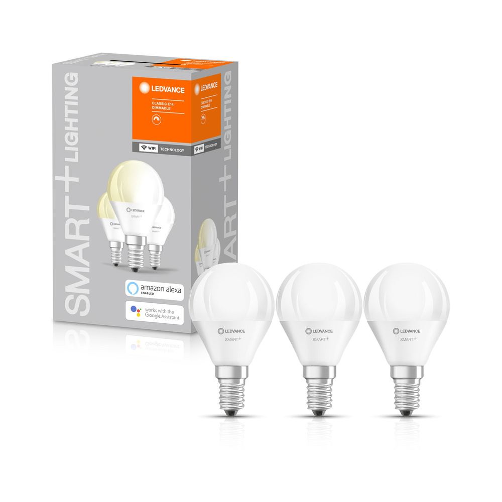 LEDVANCE Умная лампочка SMART+ WiFi Classic Dimmable 100 14 W/2700K E27 (x3), Теплый белый свет, E27, #1