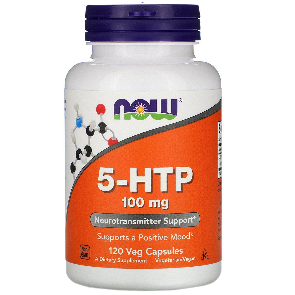 5-HTP NOW Foods, 5-ГидроксиТриптофан 100 мг - 120 капсул (капс массой 440 мг)  #1