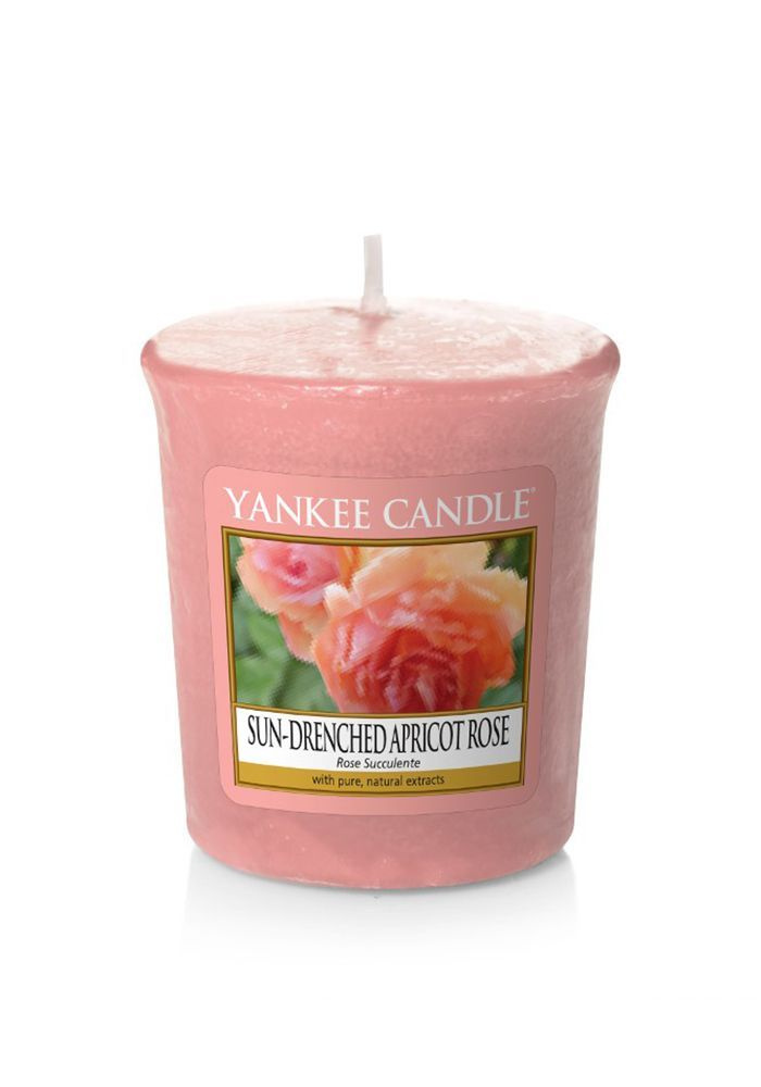 Yankee Candle Свеча ароматическая "Солнечная абрикосовая роза", 6 см х 6 см, 1 шт  #1