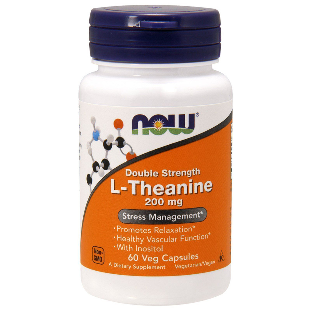 NOW L-Theanine, L-Тианин 200 мг - 60 кап (550 мг) #1