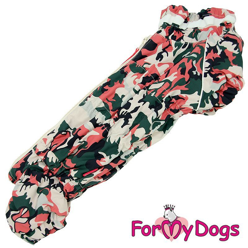 Комбинезон для такс ForMyDogs Камуфляж розовый для девочек TDW0014-2022T F, Размер ТМ1  #1