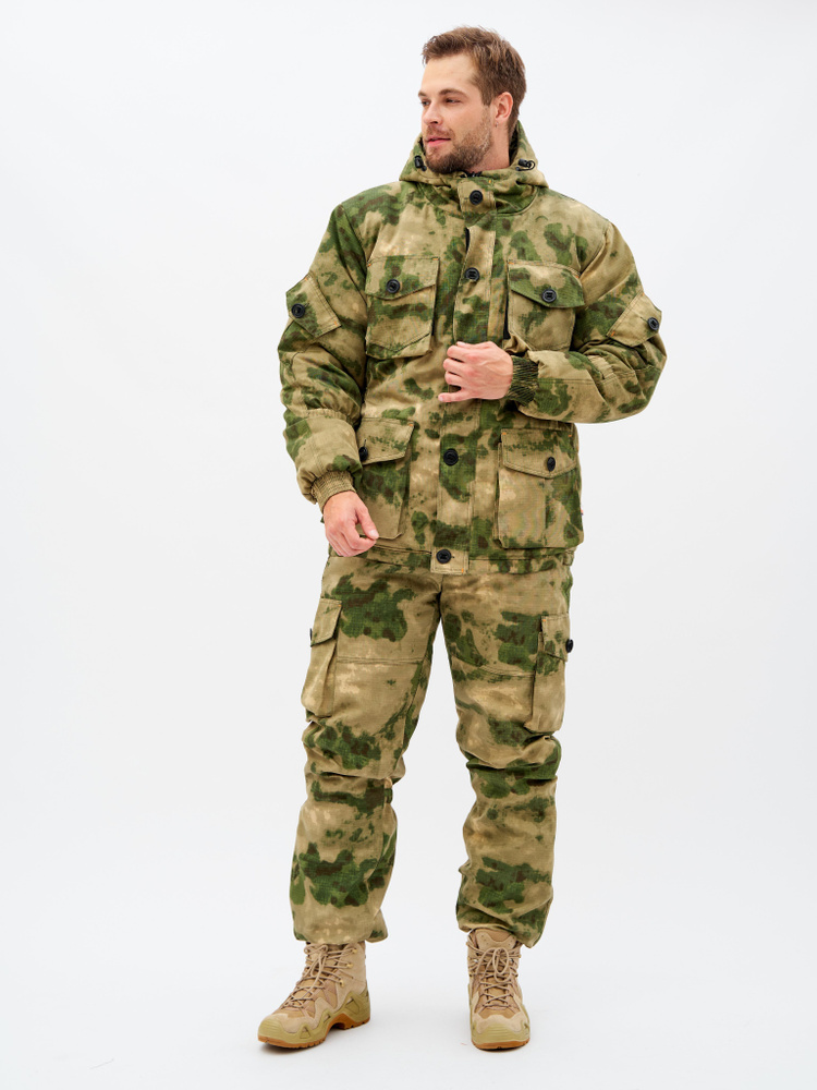 Тактический зимний костюм для охоты и рыбалки мох "Горка 8" камуфляжный  #1
