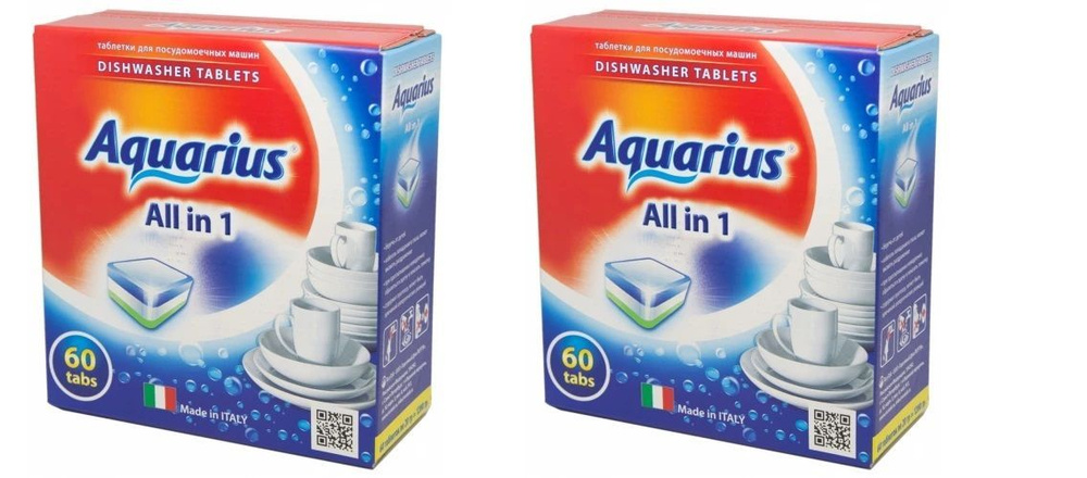 Таблетки для посудомоечных машин Lotta (Лотта) Aquarius, 60шт х 2уп  #1