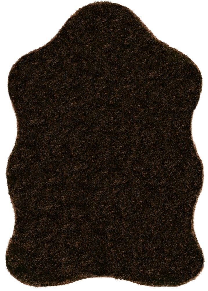 Ekocarpet Коврик прикроватный Puffy темно-коричневый, с длинным высоким ворсом, пушистый, лохматый, мягкий, #1