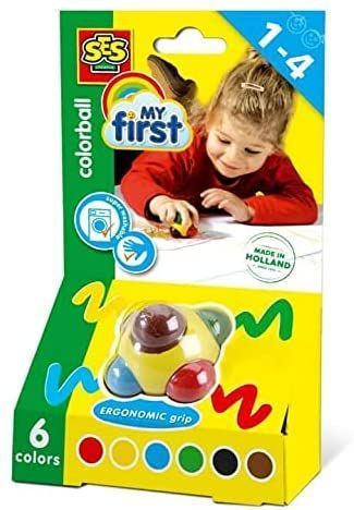Игровой набор для рисования My first "Мой первый разноцветный мячик", 6 цветов, от 1 года до 4 лет  #1