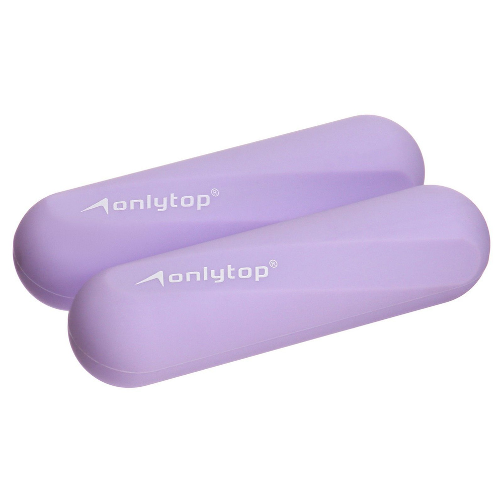 Гантели ONLYTOP для универсального отягощения 2 х 0,5 кг, цвет фиолетовый  #1