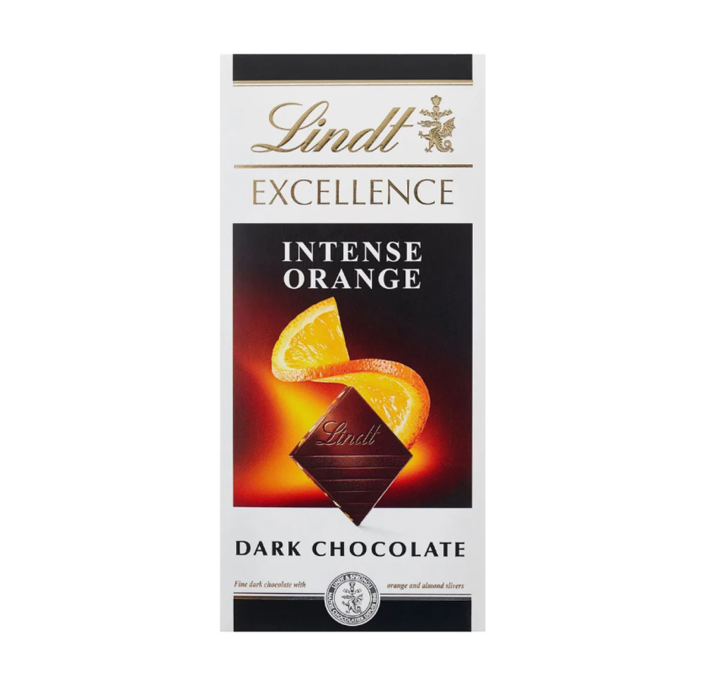 Швейцарский плиточный шоколад Lindt Excellence темный Апельсин с Миндалем 1 шт 100 г  #1