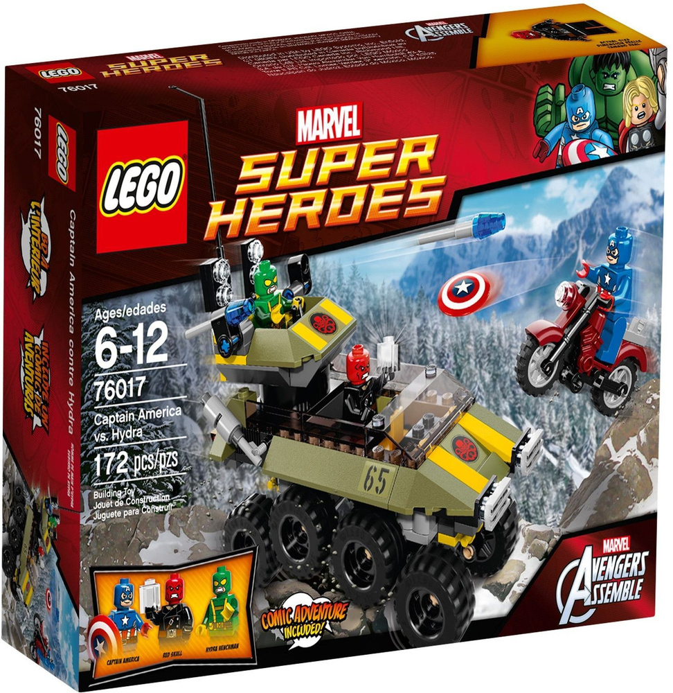 Конструктор LEGO Marvel Super Heroes 76017 Капитан Америка против ГИДРЫ -  купить с доставкой по выгодным ценам в интернет-магазине OZON (1194458644)