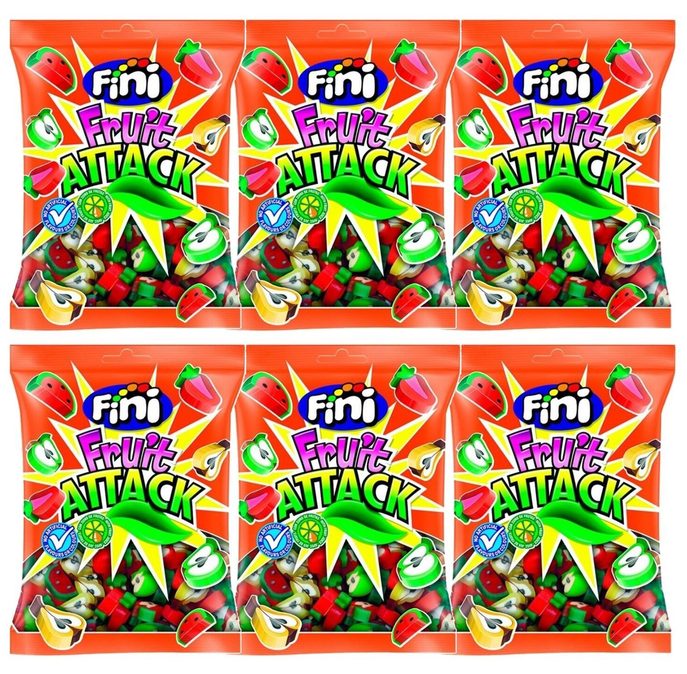 Жевательный мармелад Fini Fruit Attack, 90г x 6шт. Фини фруктовая атака  #1