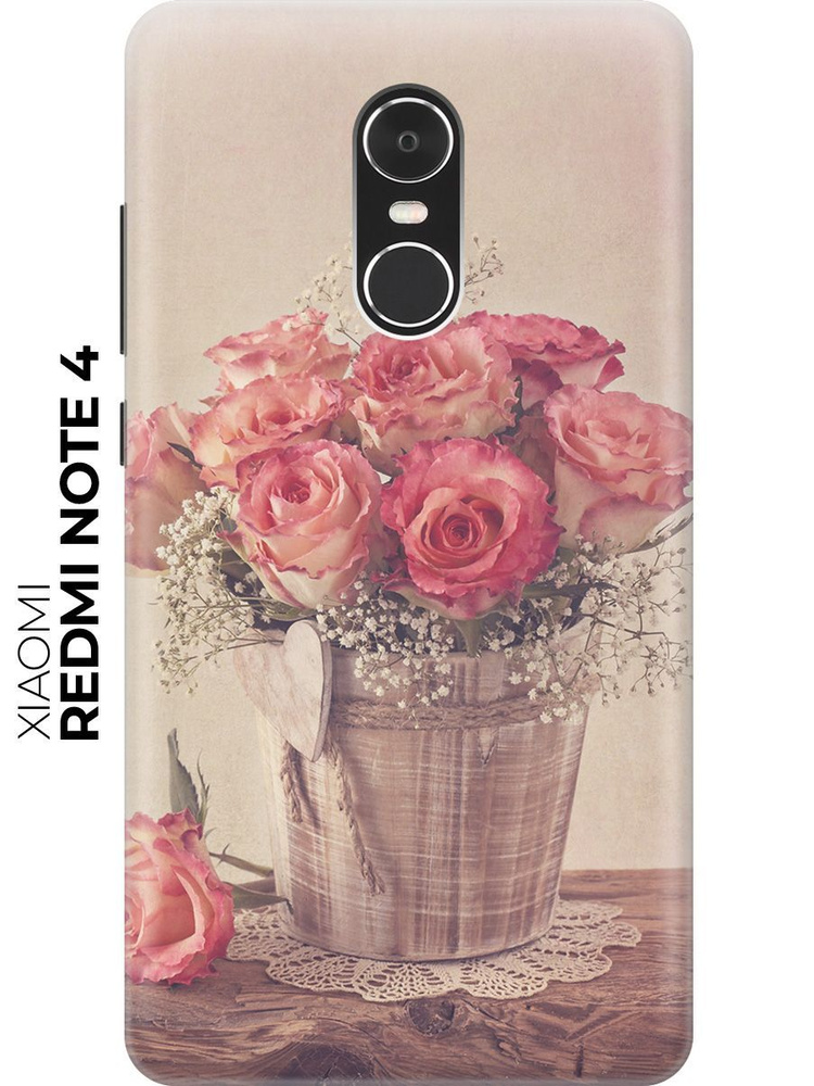 Cиликоновый чехол Винтажные розы на Xiaomi Redmi Note 4 / Сяоми Редми Ноут 4  #1