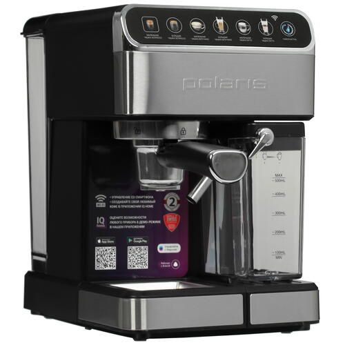 Polaris Кофеварка рожковая PCM 1540 WIFI IQ Home серебристый используемый кофе - капсулы Dolce-Gusto, #1