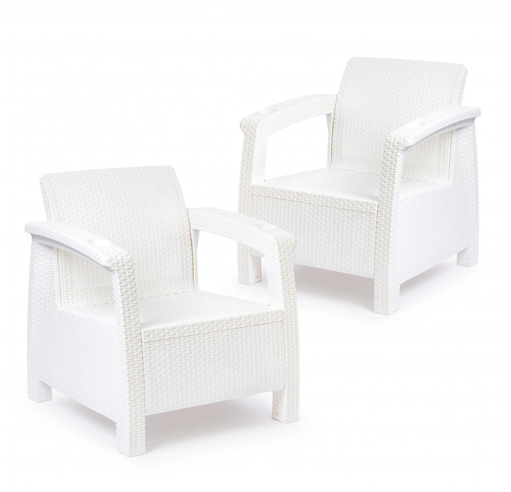 Садовое кресло, Искусственный ротанг (пластик), 73х70х79 см, 2 шт  #1
