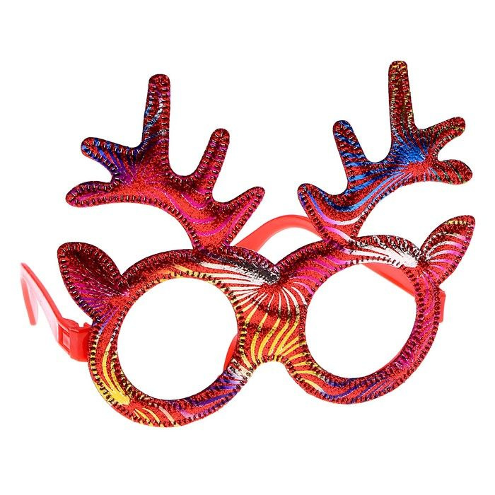 Карнавальные очки "Олень санты", 2 штуки #1