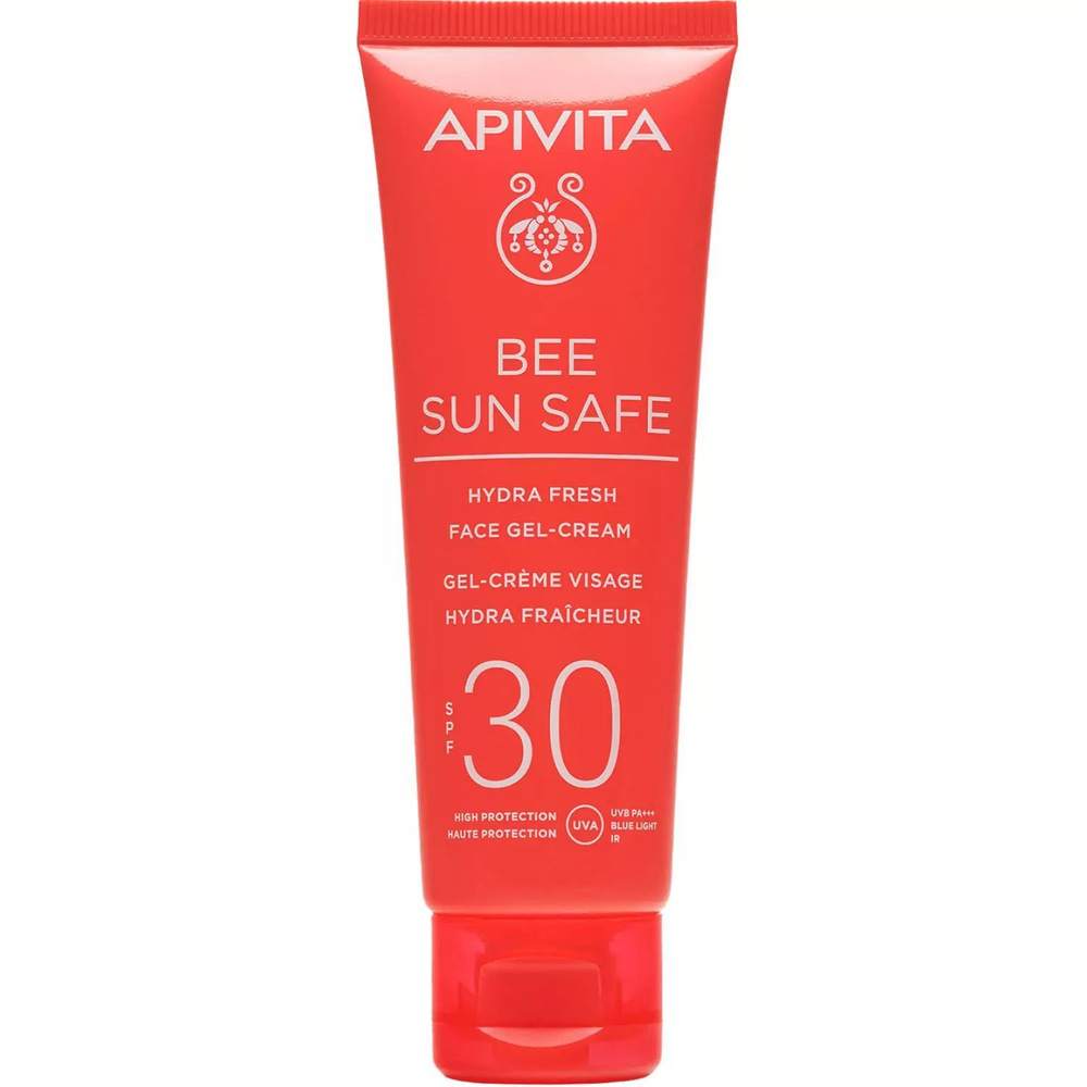 Апивита Солнцезащитный свежий увлажняющий гель-крем для лица SPF 30, 50 мл (Apivita, Bee Sun Safe)  #1