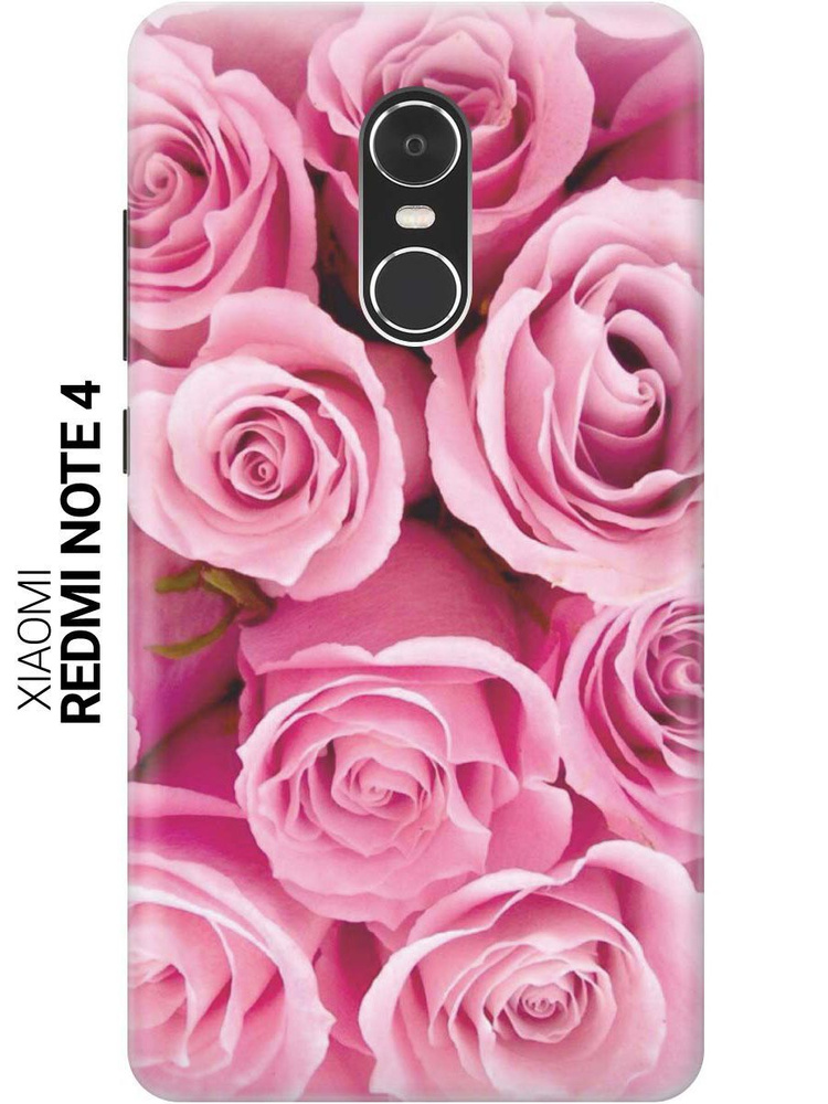 Cиликоновый чехол на Xiaomi Redmi Note 4 / Сяоми Редми Ноут 4 с принтом "Букет роз"  #1