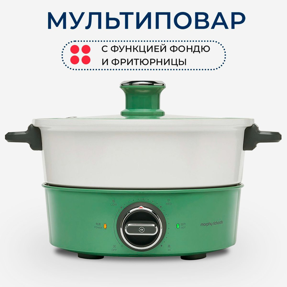 Многофункциональная мультиварка пароварка для здорового питания Morphy Richards с подъемной корзиной, #1