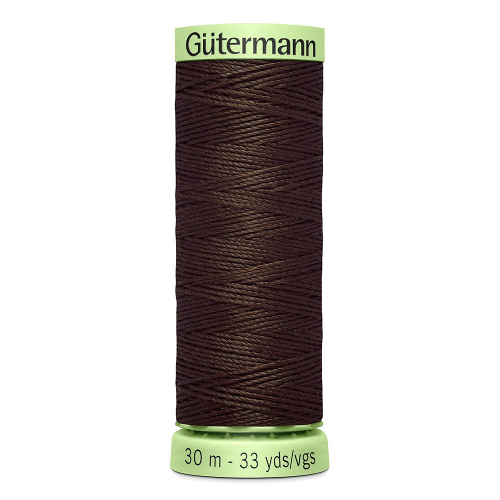 Нить Top Stitch 30 для отстрочки 30м 100% п/э Gutermann 696 (темно-коричневый)  #1