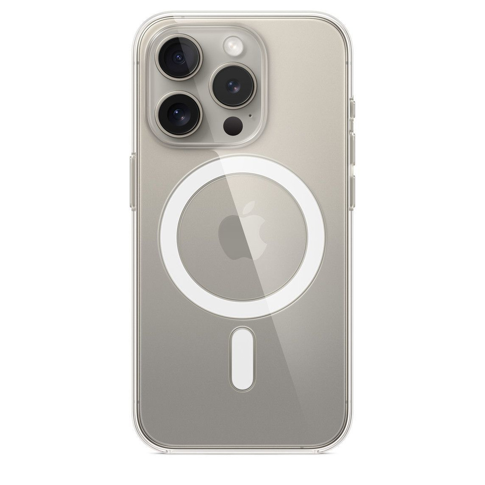 Чехол Apple MagSafe с анимацией для iPhone 15 Pro, поликарбонат, прозрачный  #1