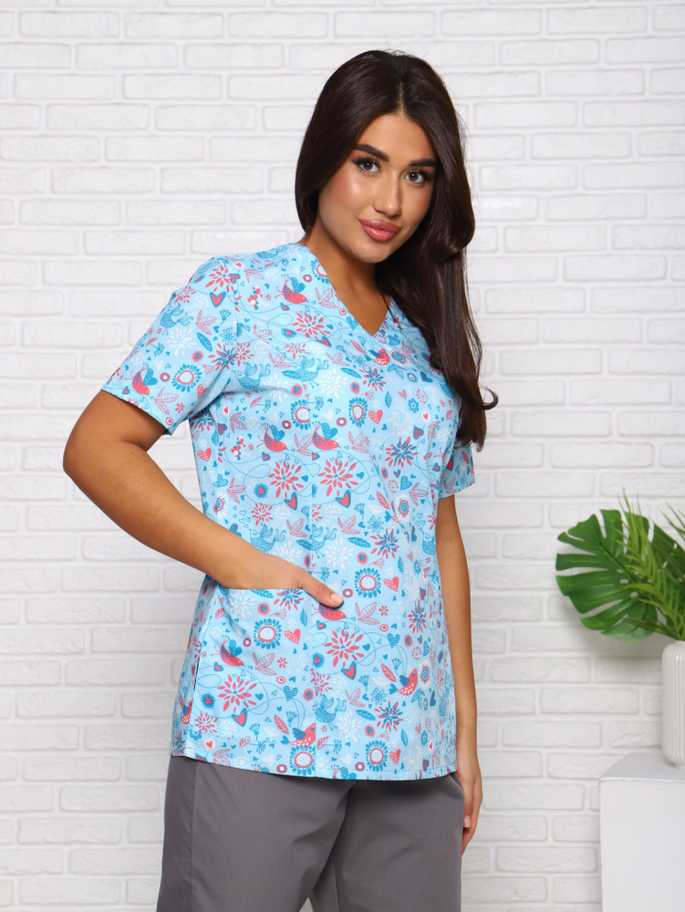 Рубашка медицинская женская/ блуза медицинская женская (46)  #1