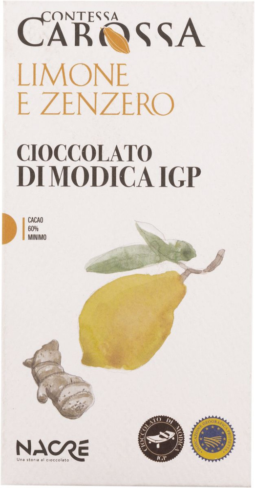 В заказе 1 штука: Шоколад горький 60% Контесса Кабосса из Сицилии с имбирем лимоном Накре кор, 75 г  #1