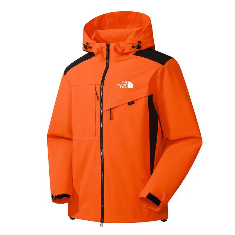 North face store orange ski jacket