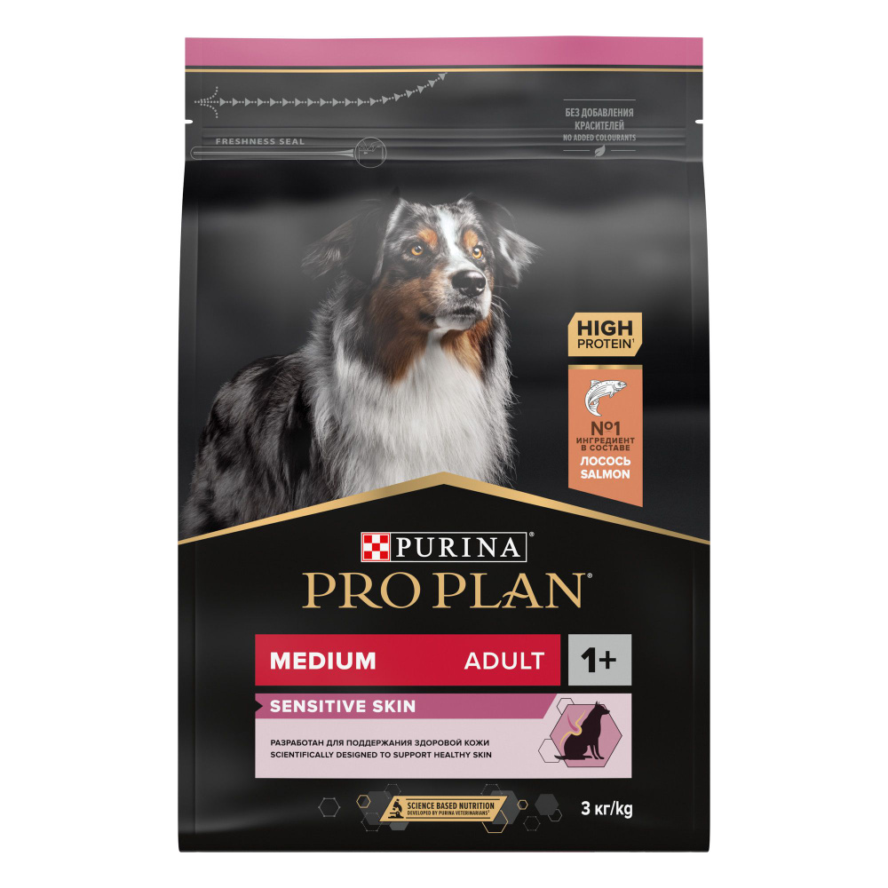 Purina Pro Plan Medium Adult Sensitive Skin / Сухой корм Пурина Про План для взрослых собак средних пород #1