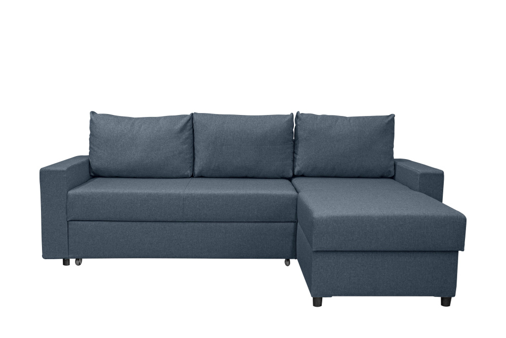 Фабрика мебели Домовой Диван-кровать Vide 4УС (Lux), механизм Дельфин, 235х143х80 см,серый  #1