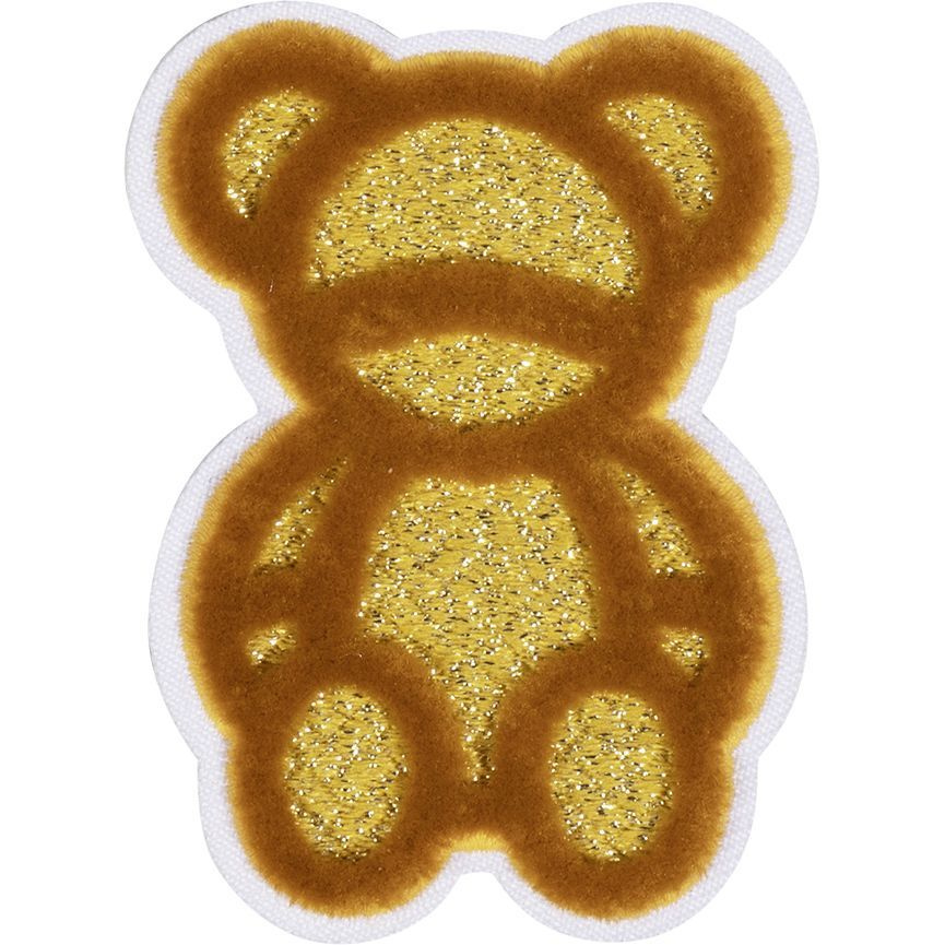 Термоаппликация HKM "Медведь с золотыми блестками", полиэстер  #1