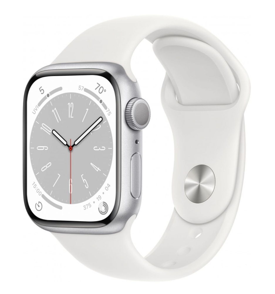 Умные часы Apple Watch Series 8, 45mm, Silver,Размер S/M #1