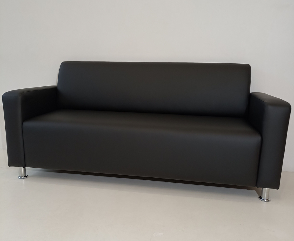 RONUM Прямой диван, механизм Нераскладной, 180х67х82 см,черный матовый  #1