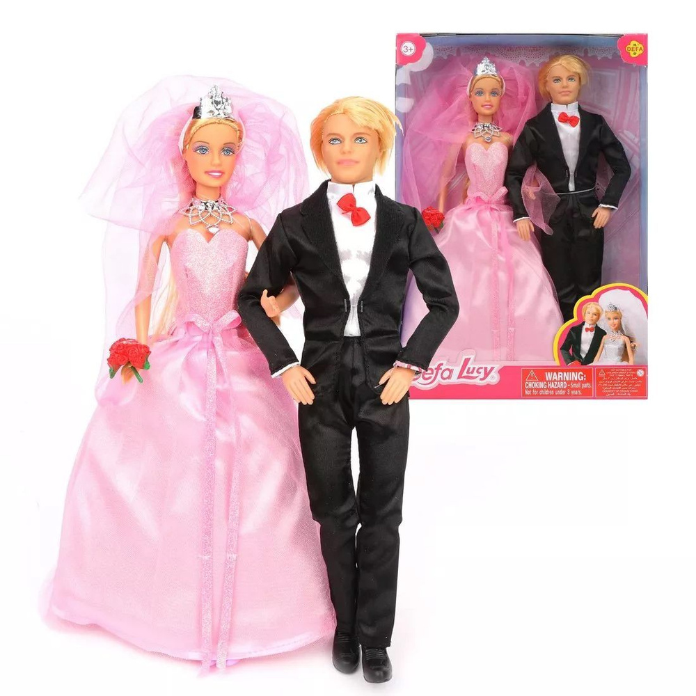 Кукла для девочки Дефа жених и невеста/ муж и жена, 30 и 28 см  #1