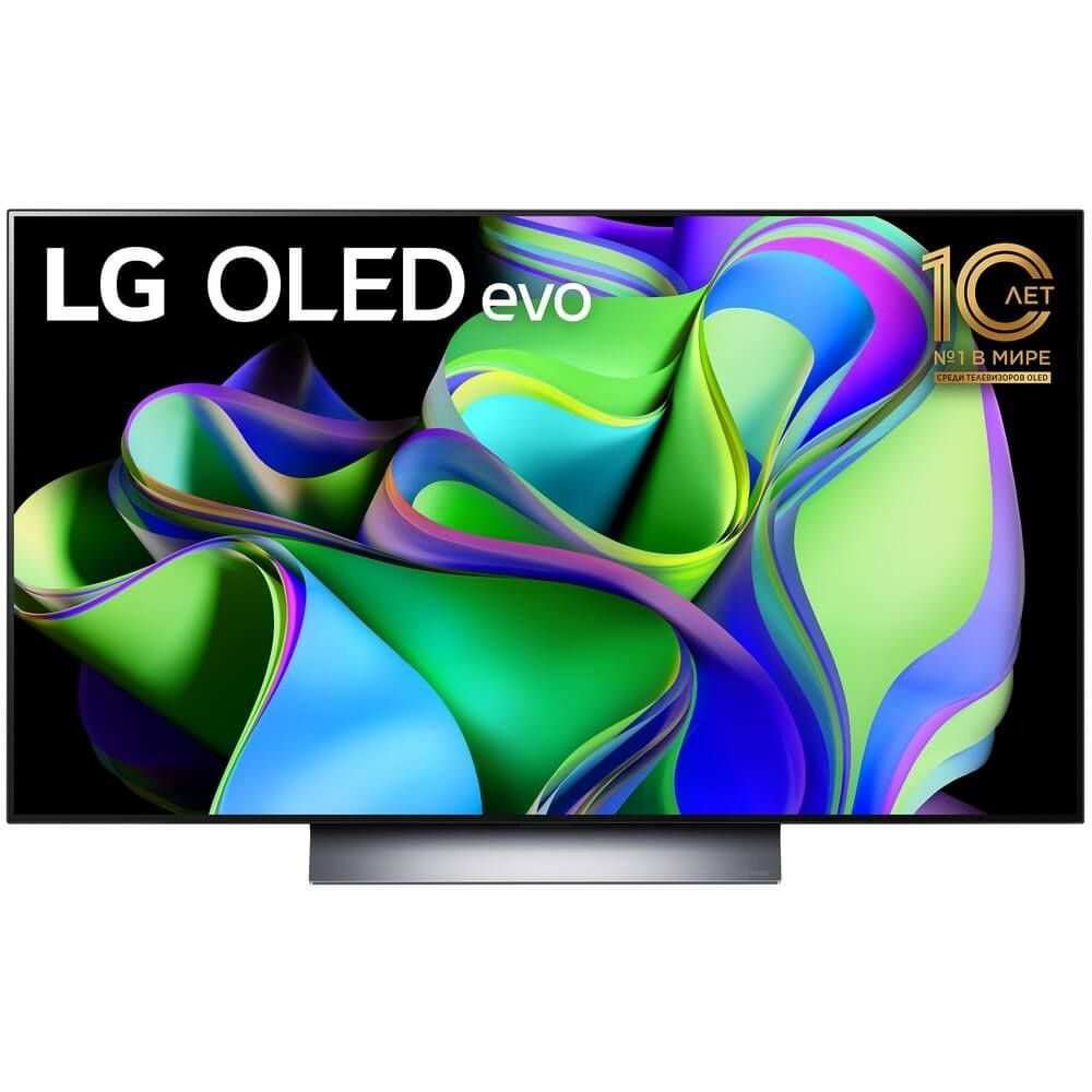 LG Телевизор OLED48C3RLA.ARUB(2023) Ростест; 48" 4K UHD, серебристый, серый  #1