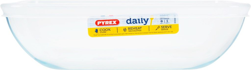 Форма для запекания PYREX Daily с крышкой, прямоугольная 22x17x6см 1,3л - 1 шт.  #1