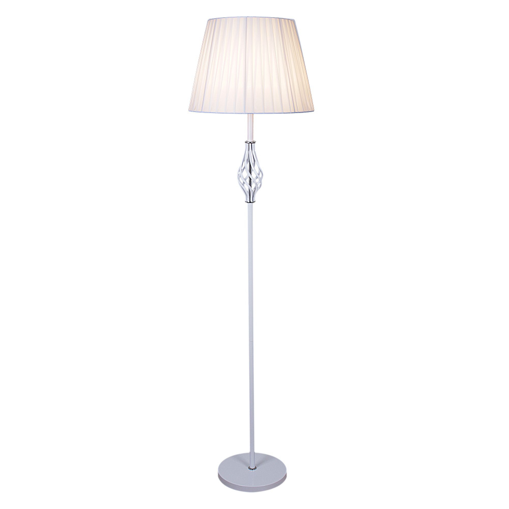 Напольный светильник Reluce, Торшер с абажуром, белый, E27 #1