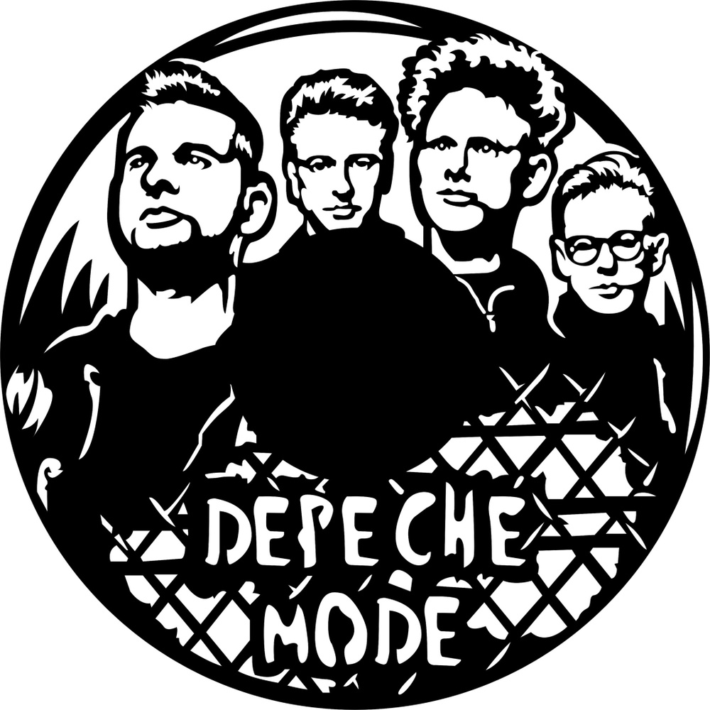 Панно на стену из виниловой пластинки Depeche Mode #1