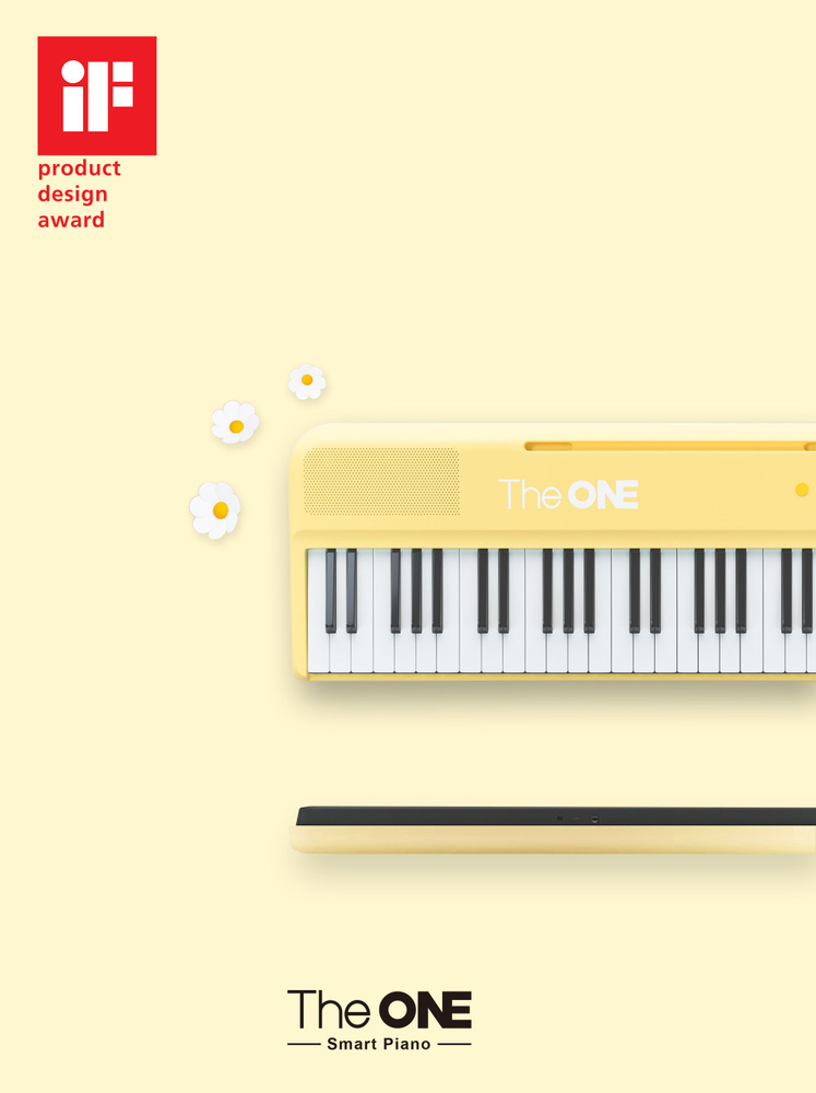 Цифровое смарт-пианино The ONE COLOR Сream Yellow #1
