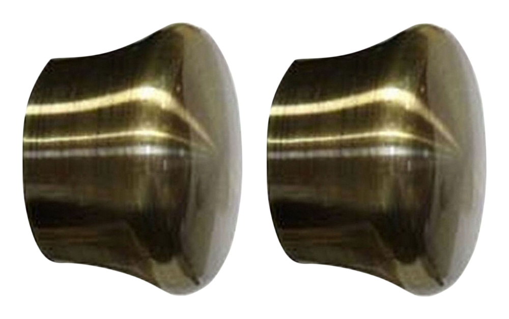Наконечник для карниза ORBIS Заглушка d28 мм стальной сплав золотой антик 2 шт  #1