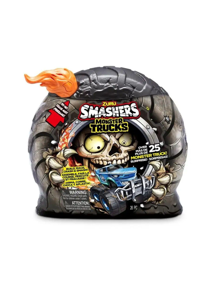 Игровой набор Zuru сюрприз Smashers Monster Truck машинка для сборки, звук  #1