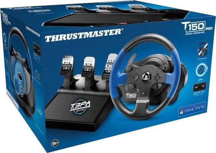 Руль Thrustmaster T150 Pro Force Feedback, черный/синий. Товар уцененный  #1