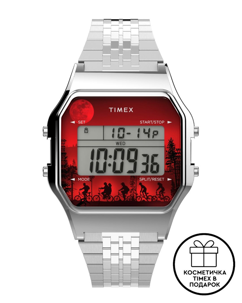 Часы наручные мужские Timex TW2V50900, электронные, 34 мм, с подсветкой Indiglo  #1