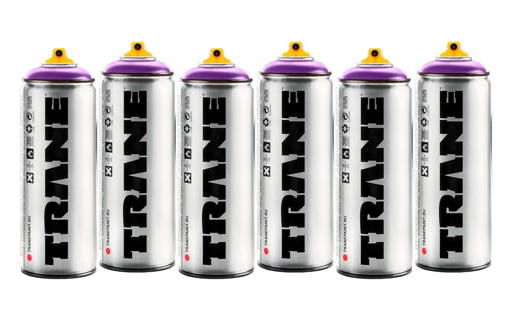 Краска аэрозольная для граффити TRANE 400 мл, 3250 Super 158 фиолетовый 400 мл, 6 штук  #1