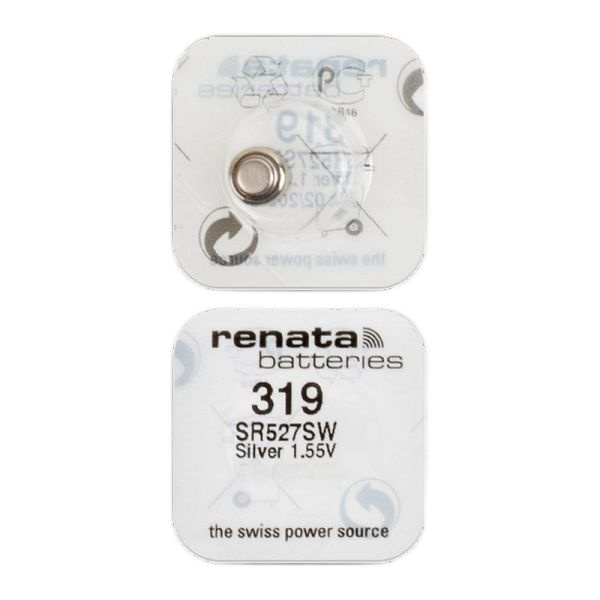 Батарейка Renata 319 (SR527SW) Silver Oxide 1.55V 1шт Швейцария #1